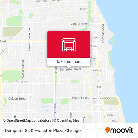Dempster St. & Evanston Plaza map