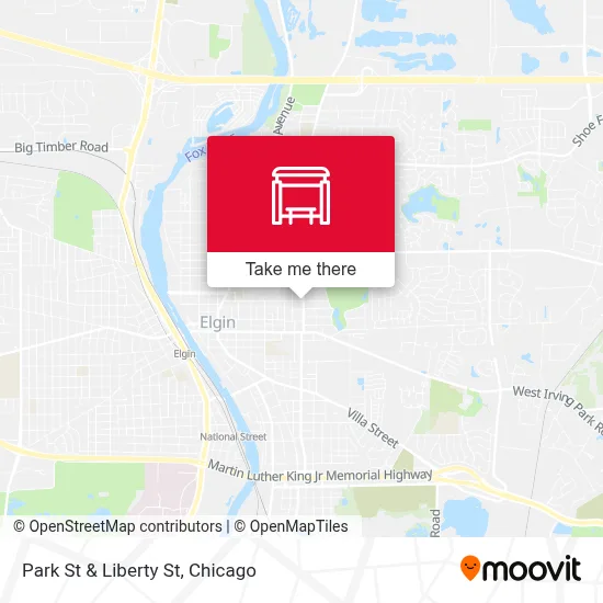 Park St & Liberty St map