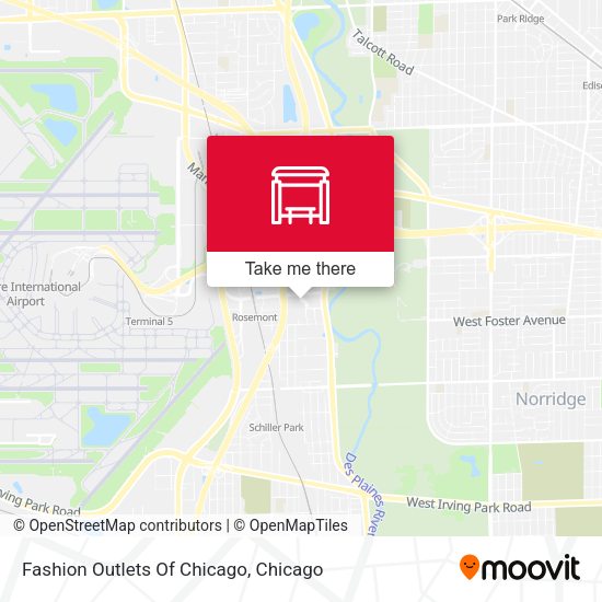 Mapa de Fashion Outlets Of Chicago