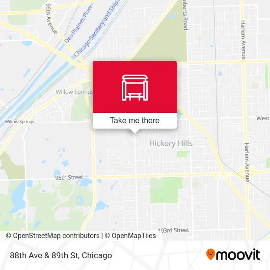 88th Ave & 89th St map