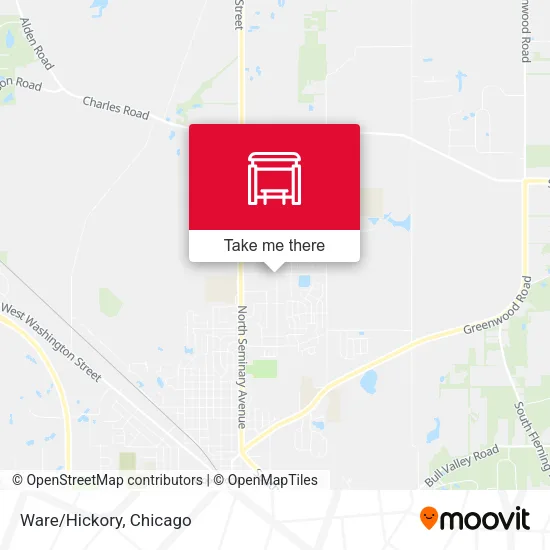 Ware/Hickory map