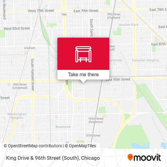 King Drive & 96th Street (South) map
