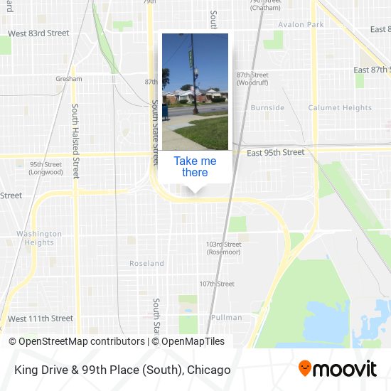 King Drive & 99th Place (South) map