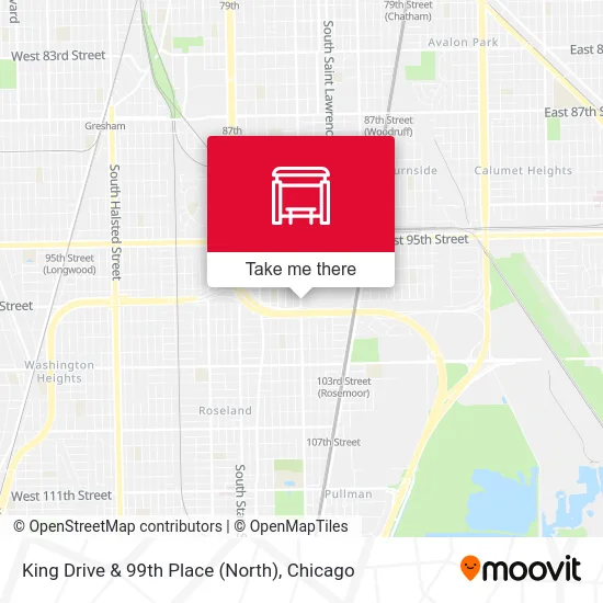 King Drive & 99th Place (North) map