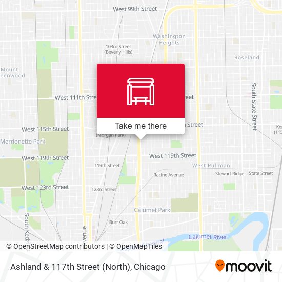 Ashland & 117th Street (North) map