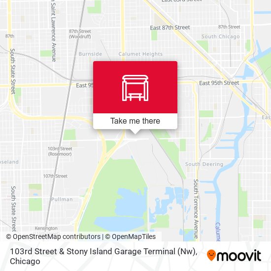 Mapa de 103rd Street & Stony Island Garage Terminal (Nw)