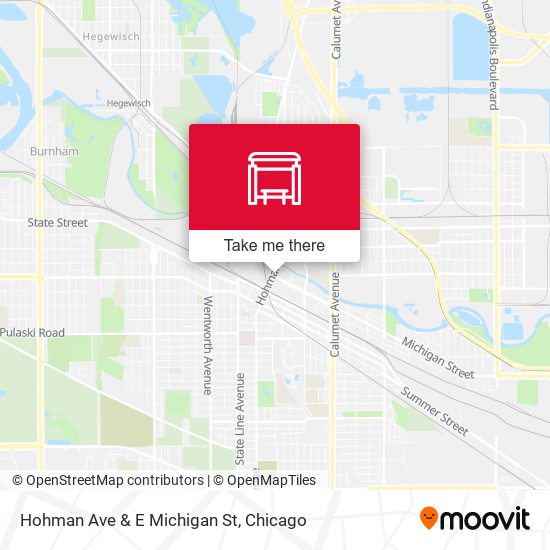 Hohman Ave & E Michigan St map