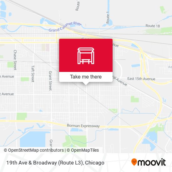 19th Ave & Broadway (Route L3) map
