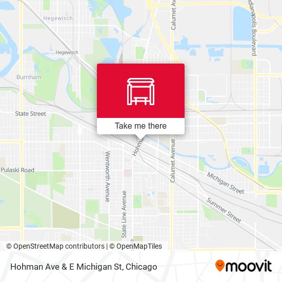 Hohman Ave & E Michigan St map
