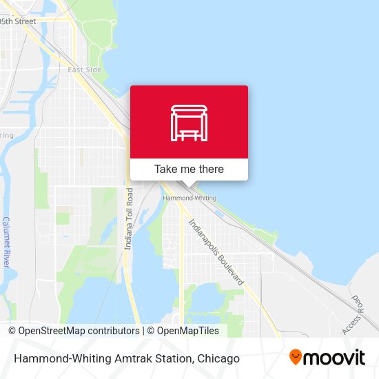 Mapa de Hammond-Whiting Amtrak Station