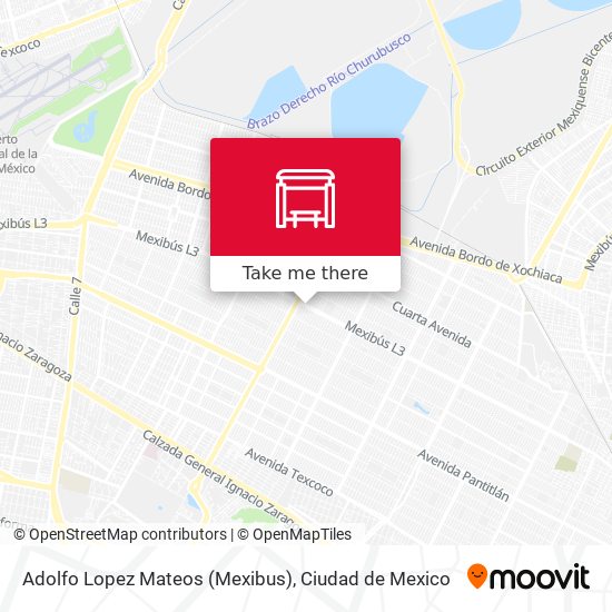 Mapa de Adolfo Lopez Mateos (Mexibus)