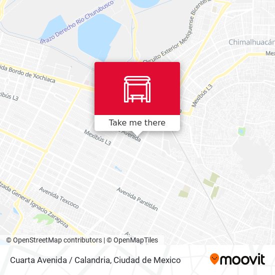 Cuarta Avenida / Calandria map