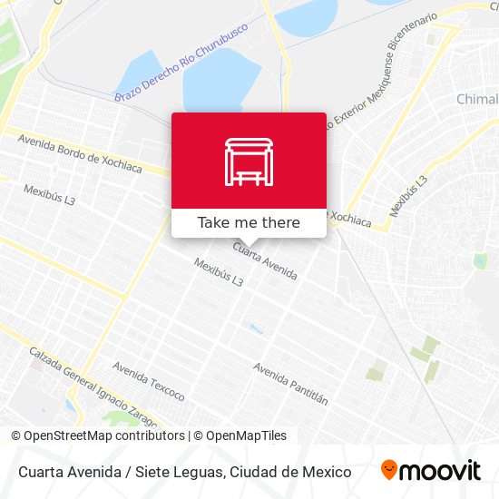 Mapa de Cuarta Avenida / Siete Leguas