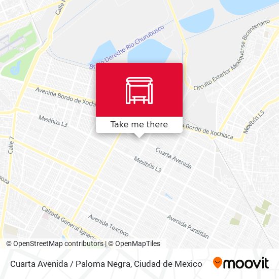 Mapa de Cuarta Avenida / Paloma Negra