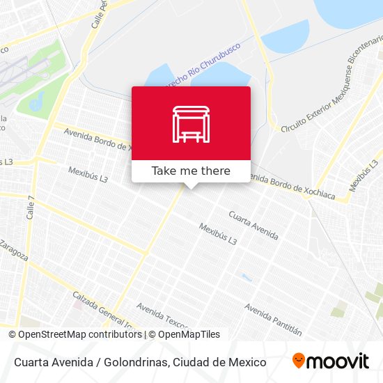 Mapa de Cuarta Avenida / Golondrinas