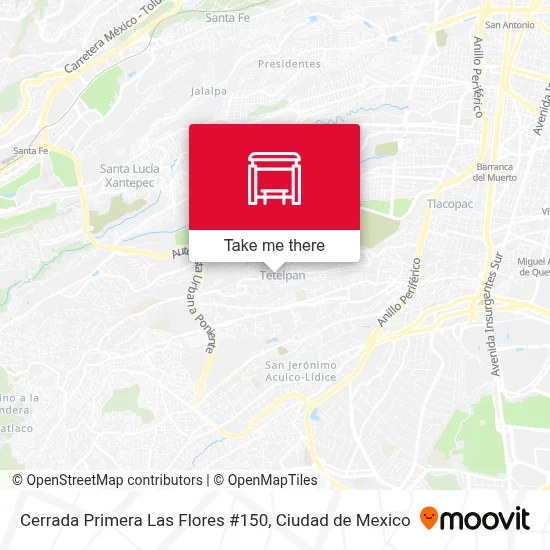 Cerrada Primera Las Flores #150 map
