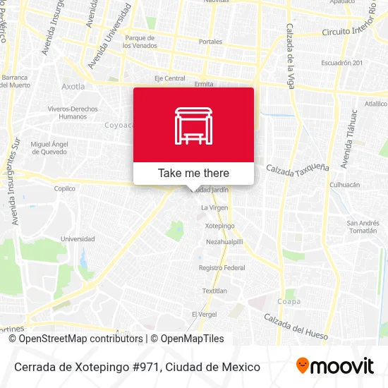 Cerrada de Xotepingo #971 map