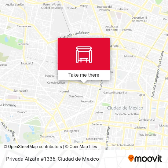 Privada Alzate #1336 map