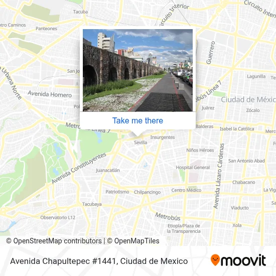Avenida Chapultepec #1441 map