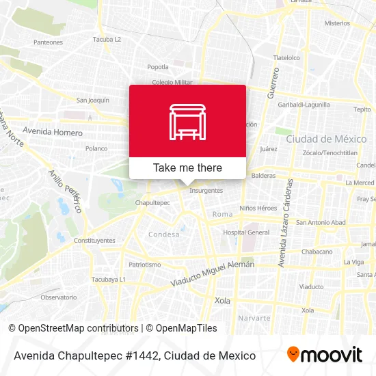 Avenida Chapultepec #1442 map