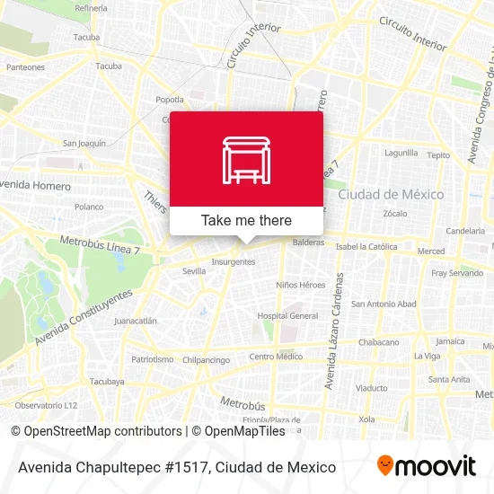 Mapa de Avenida Chapultepec #1517