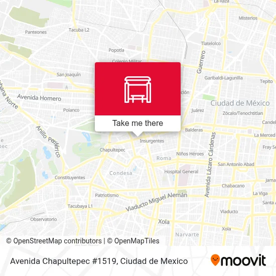 Avenida Chapultepec #1519 map
