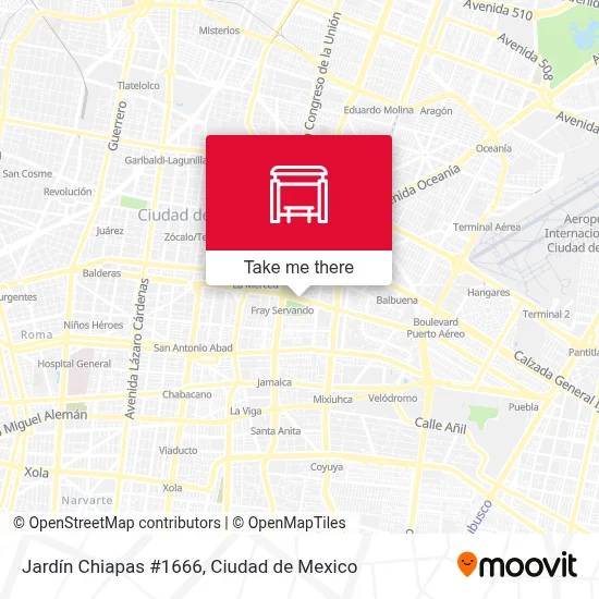 Jardín Chiapas #1666 map