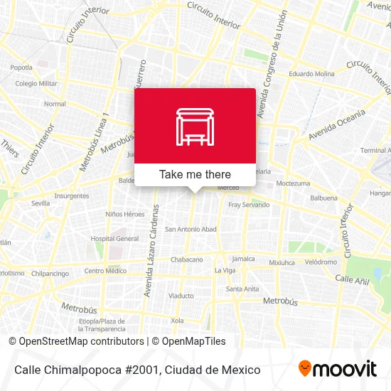 Calle Chimalpopoca #2001 map