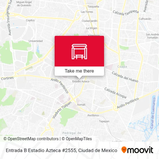 Entrada B Estadio Azteca #2555 map