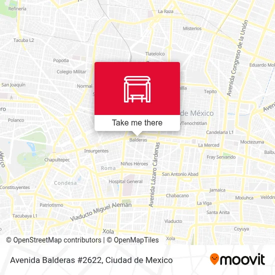 Avenida Balderas #2622 - Rutas, horarios y tarifas