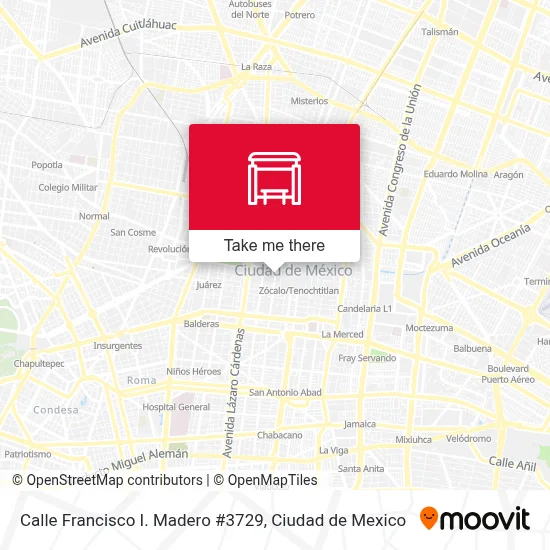 Calle Francisco I. Madero #3729 parada - Rutas, horarios y tarifas