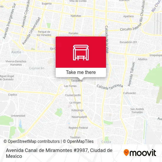 Avenida Canal de Miramontes #3987 - Rutas, horarios y tarifas
