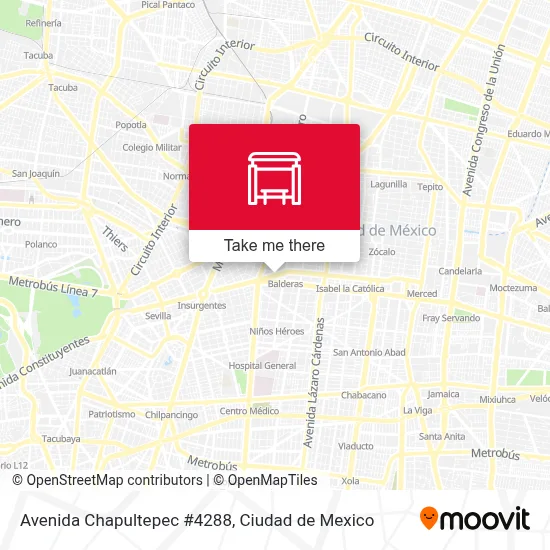 Avenida Chapultepec #4288 map