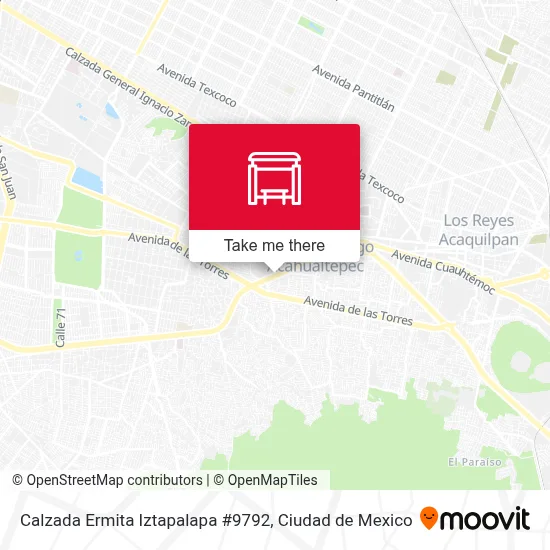 Calzada Ermita Iztapalapa #9792 parada - Rutas, horarios y tarifas
