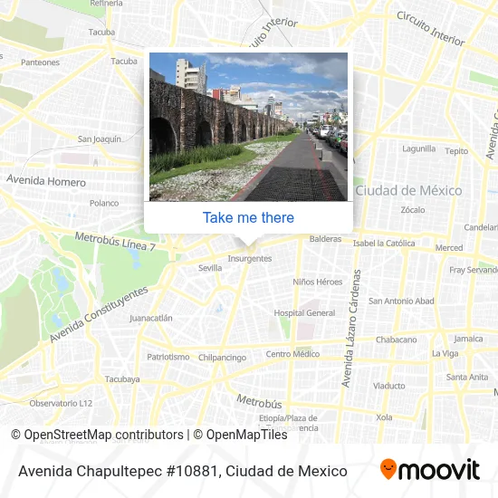 Avenida Chapultepec #10881 map