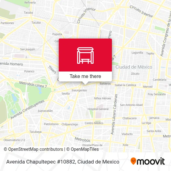 Avenida Chapultepec #10882 map