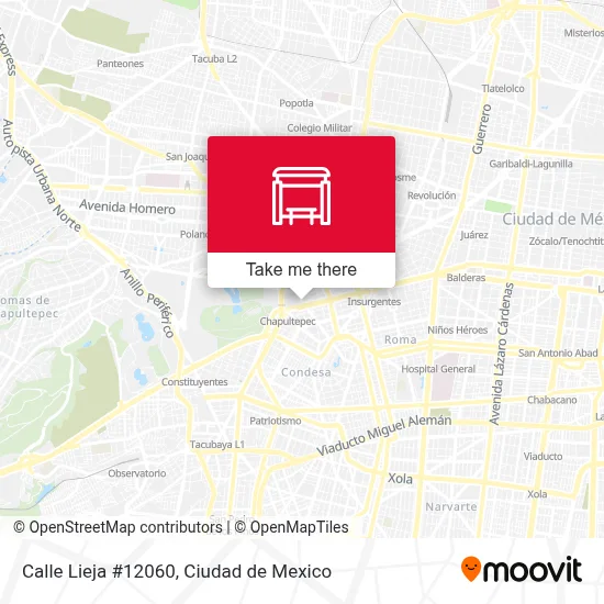 Calle Lieja #12060 parada - Rutas, horarios y tarifas