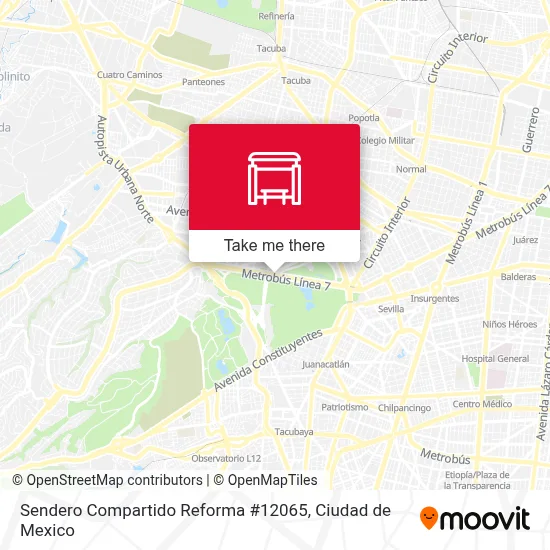 Sendero Compartido Reforma #12065 map