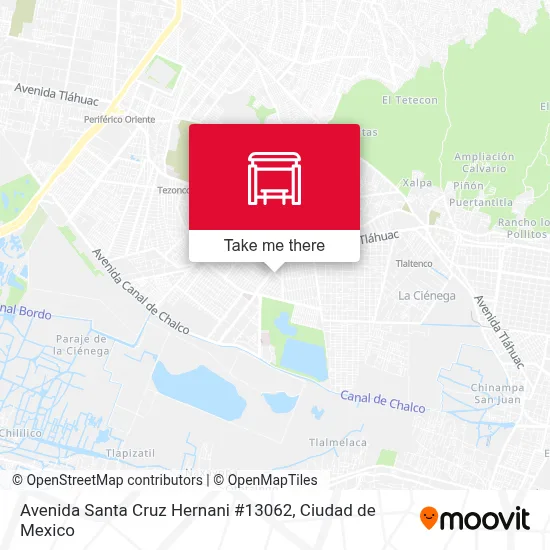Avenida Santa Cruz Hernani #13062 parada - Rutas, horarios y tarifas