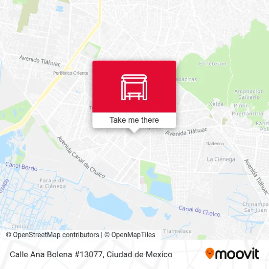 Calle Ana Bolena #13077 parada - Rutas, horarios y tarifas