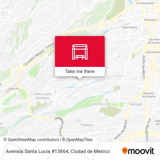 Avenida Santa Lucía #13864 parada - Rutas, horarios y tarifas