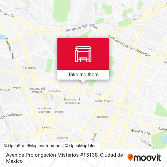 Avenida Prolongación Misterios #15138 stop - Routes, Schedules, and Fares