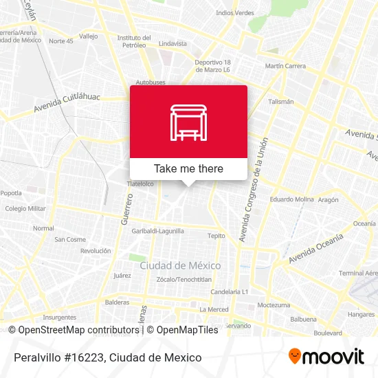 Peralvillo #16223 - Rutas, horarios y tarifas