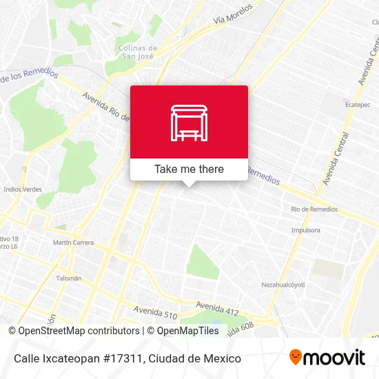 Calle Ixcateopan #17311 parada - Rutas, horarios y tarifas