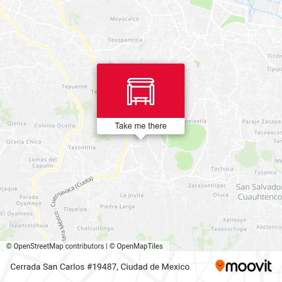 Cerrada San Carlos #19487 parada - Rutas, horarios y tarifas