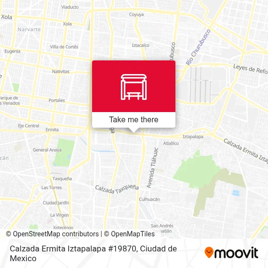 Calzada Ermita Iztapalapa #19870 parada - Rutas, horarios y tarifas