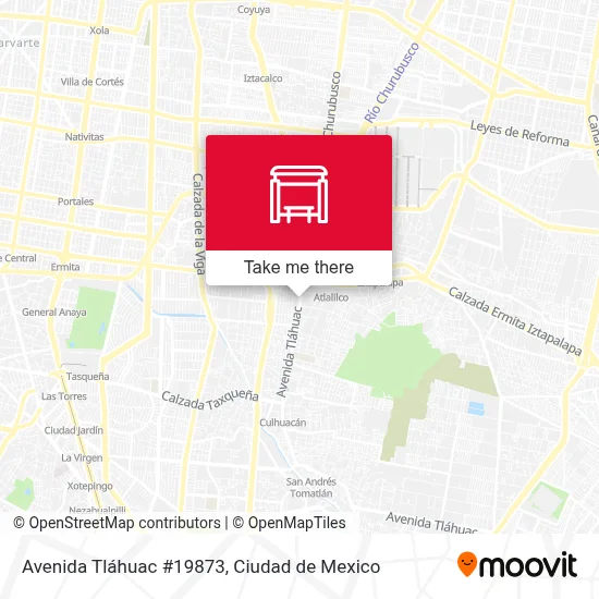 Avenida Tláhuac #19873 parada - Rutas, horarios y tarifas