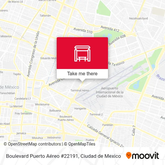 Boulevard Puerto Aéreo #22191 parada - Rutas, horarios y tarifas