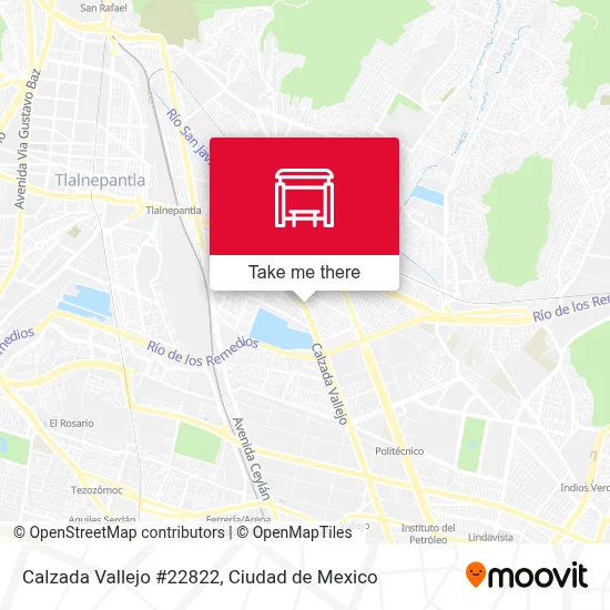 Calzada Vallejo #22822 parada - Rutas, horarios y tarifas