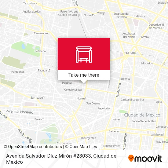 Avenida Salvador Díaz Mirón #23033 stop - Routes, Schedules, and Fares